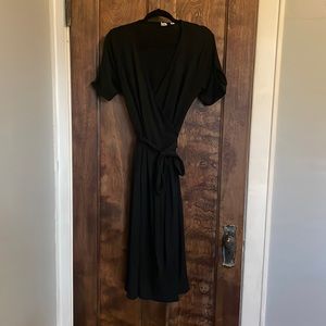 Gap Black Wrap Dress - Size medium